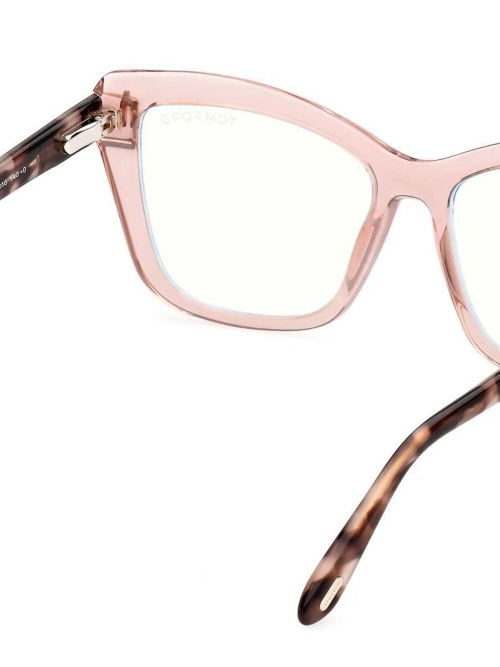 NEW TOM FORD TF5826-B 072 PINK TRANSPARENT BLUE BLOCK LENS AUTHENTIC EYEGLASSES - Picture 5 of 7